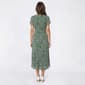 Womens Luxology Damask Mesh Surplice Neck Faux Wrap Dress - image 2