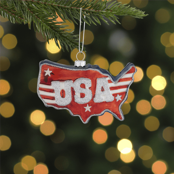 Northlight Americana USA Glass Christmas Ornament