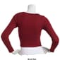 Juniors One Step Up Long Sleeve Seamless Corset Crop Top - image 2