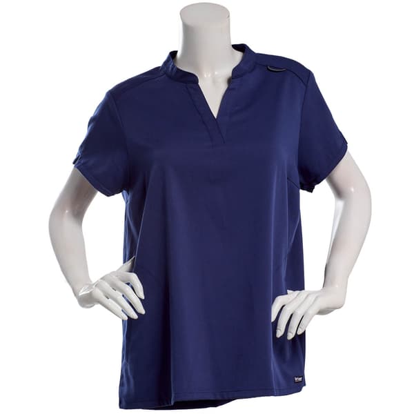 Womens Grey''s Anatomy Short Sleeve Banded Collar Scrub Top