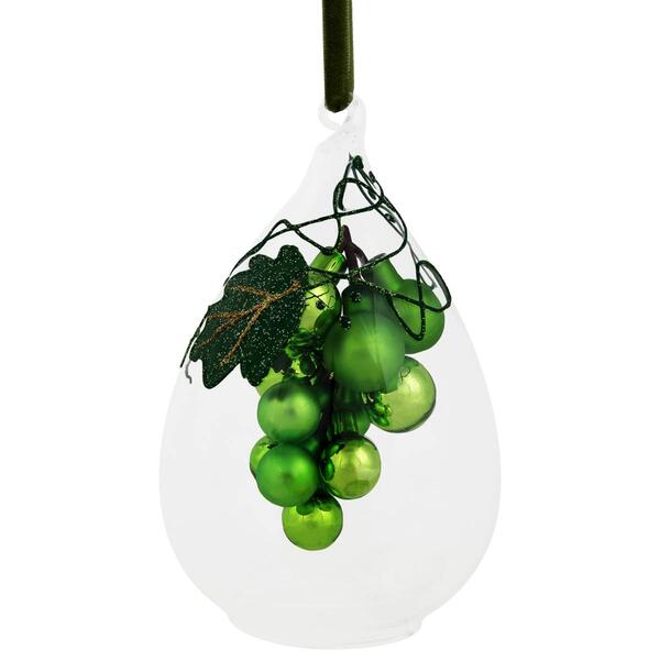 Northlight Seasonal 6in. Grapes in Glass Christmas Ornament - image 