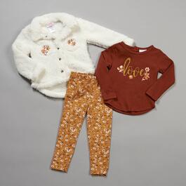 Baby Girl Little Lass Embellished Denim Jacket & Floral Dress Set