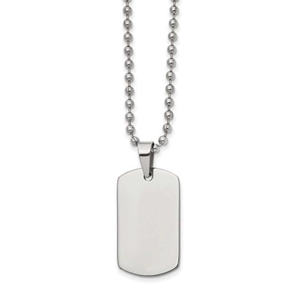 Mens Gentlemen's Classics&#40;tm&#41; Reversible Stainless Brushed Necklace - image 