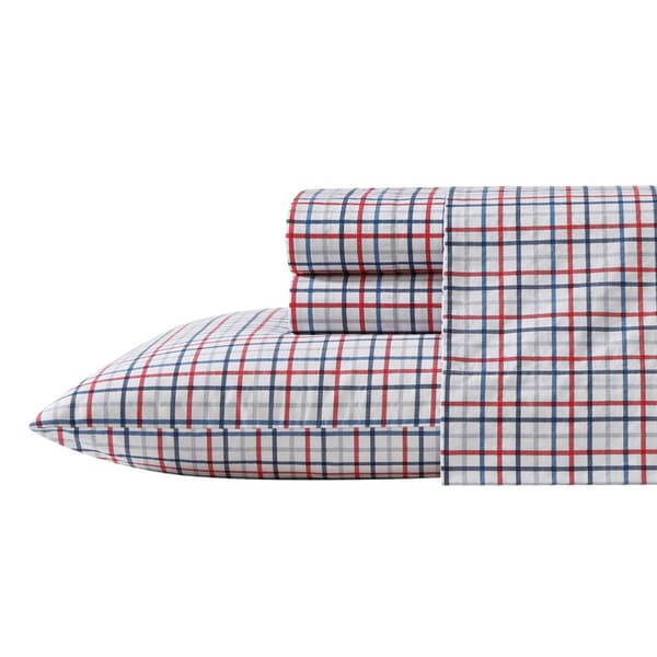 Nautica Boating Tattersall Cotton Percale Sheet Set - image 