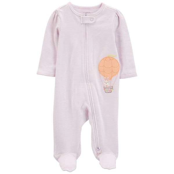 Baby Girl &#40;NB-9M&#41; Carter''s&#40;R&#41; Bunny & Hot Air Balloon Sleep N Play - image 
