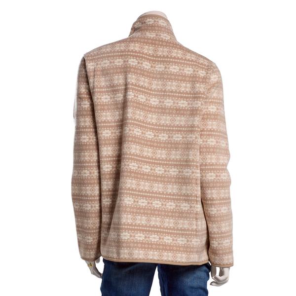 Womens Lands End® Long Sleeve Fair Isle Fleece Sweatshirt