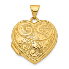 Gold Classics&#40;tm&#41; 14kt. Gold 19mm Heart Locket Pendant