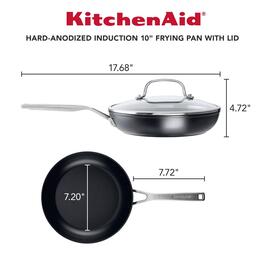 KitchenAid Hard Anodized Induction Frying Pan with Lid -10-Inch