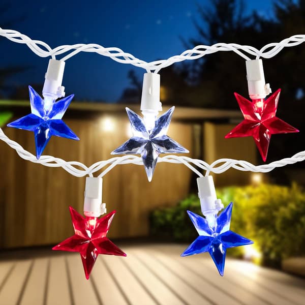 Northlight Seasonal 30ct. LED Multi-Color July 4th Star Light Set