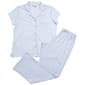Womens Laura Ashley Short Sleeve Notch Collar Hearts Pajama Set - image 2