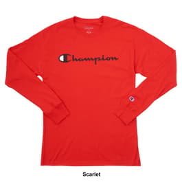 Mens Champion Classic Logo Long Sleeve Tee