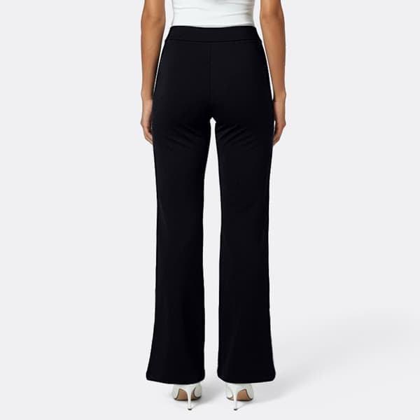 Juniors A. Byer Pull On Crepe Wide Leg Pants with Center Leg Seam