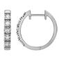 Diamond Classics&#8482; Sterling Silver Diamond Hoop Earrings - image 2
