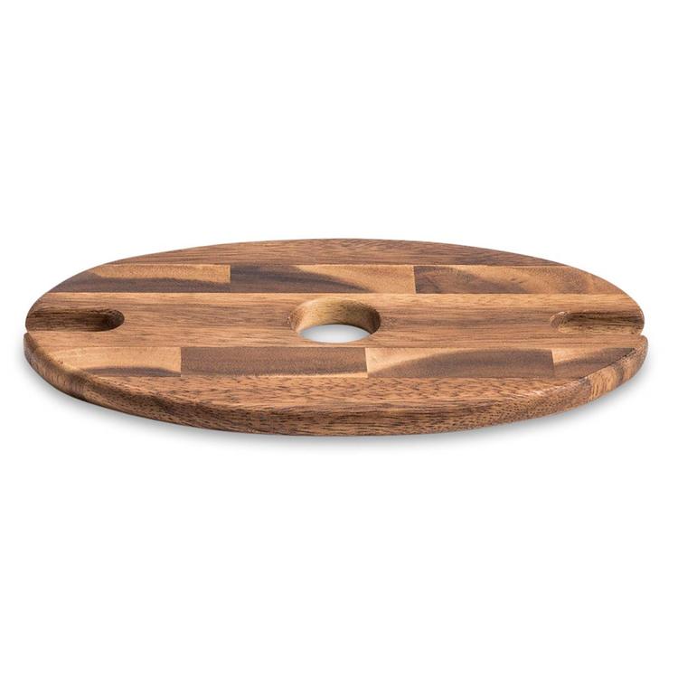 Kalmar Home Acacia Wood Wine Glass Caddy