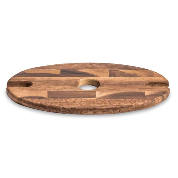 Kalmar Home Acacia Wood Wine Glass Caddy