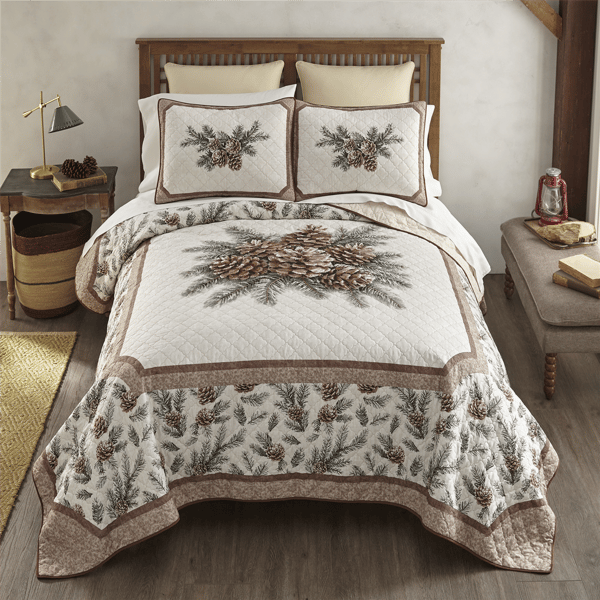 Donna Sharp Pine Medallion Quilt Set - image 