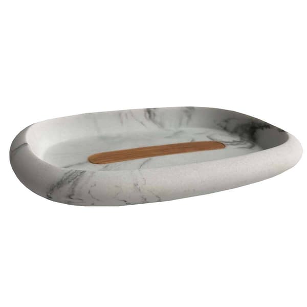 Sweet Home Collection Marble Plaza Soap Dish - image 
