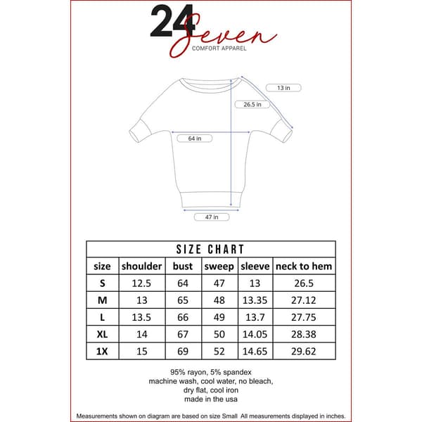 Plus Size 24/7 Comfort Apparel Dolman Sleeve Tunic