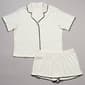 Womens Nicole Miller Short Sleeve Pajama Set w/ Blanket Stitch - image 2