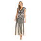 Womens Two-Tone Dress with V-Neck Godets - image 1