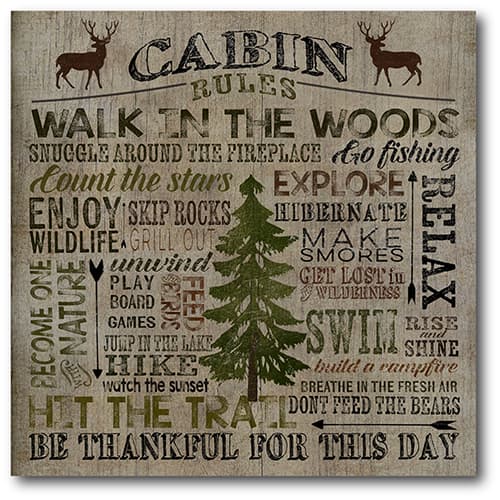 Courtside Market Cabin Lake Wall Art - image 