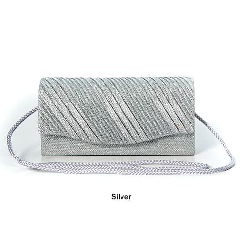 D'Margeaux Diagonal Shimmer Evening Bag