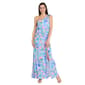 Womens R&M Richards Asymmetrical Neck Floral Maxi Dress - image 1