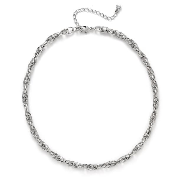Wearable Art Silver-Tone 18in. Loose Rope Chain Necklace - image 