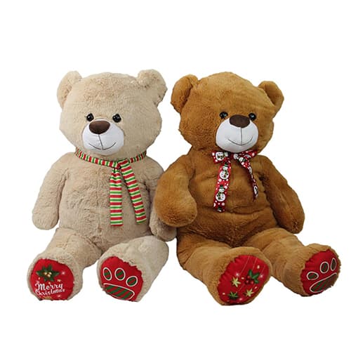 Northlight Seasonal 2pc. Plush Christmas Bears Figures - image 