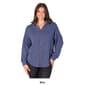 Womens 24/7 Comfort Apparel Button Up Collared Shirt Jacket - image 5