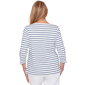 Womens Alfred Dunner Classics 3/4 Sleeve Stripe Bird Blouse - image 2