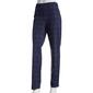 Womens Briggs Plaid Patterned Ponte Pull On Pants - Navy - image 1