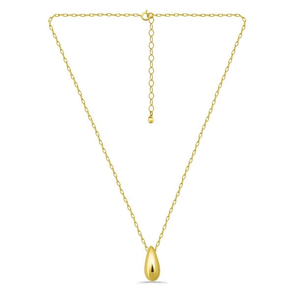 Designs by FMC Gold over Sterling Silver Teardrop Slide Necklace