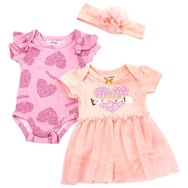 Baby Girl (NB-9M) Bebe 2pk. Short Sleeve Tutu Bodysuit - image 