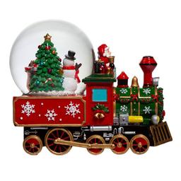 Kurt S. Adler 120mm Musical Santa Driving Train Water Globe