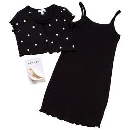 Girls (4-6x) BTween® Heart Shrug w/ Tank Dress