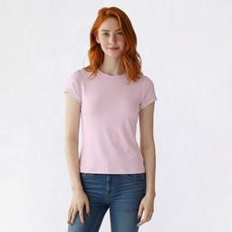 Juniors Cotton Candy Short Sleeve Butter Soft Crew Tee