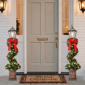 Puleo International 4ft LED Warm White Adorned Lamp Post Set of 2 - image 2