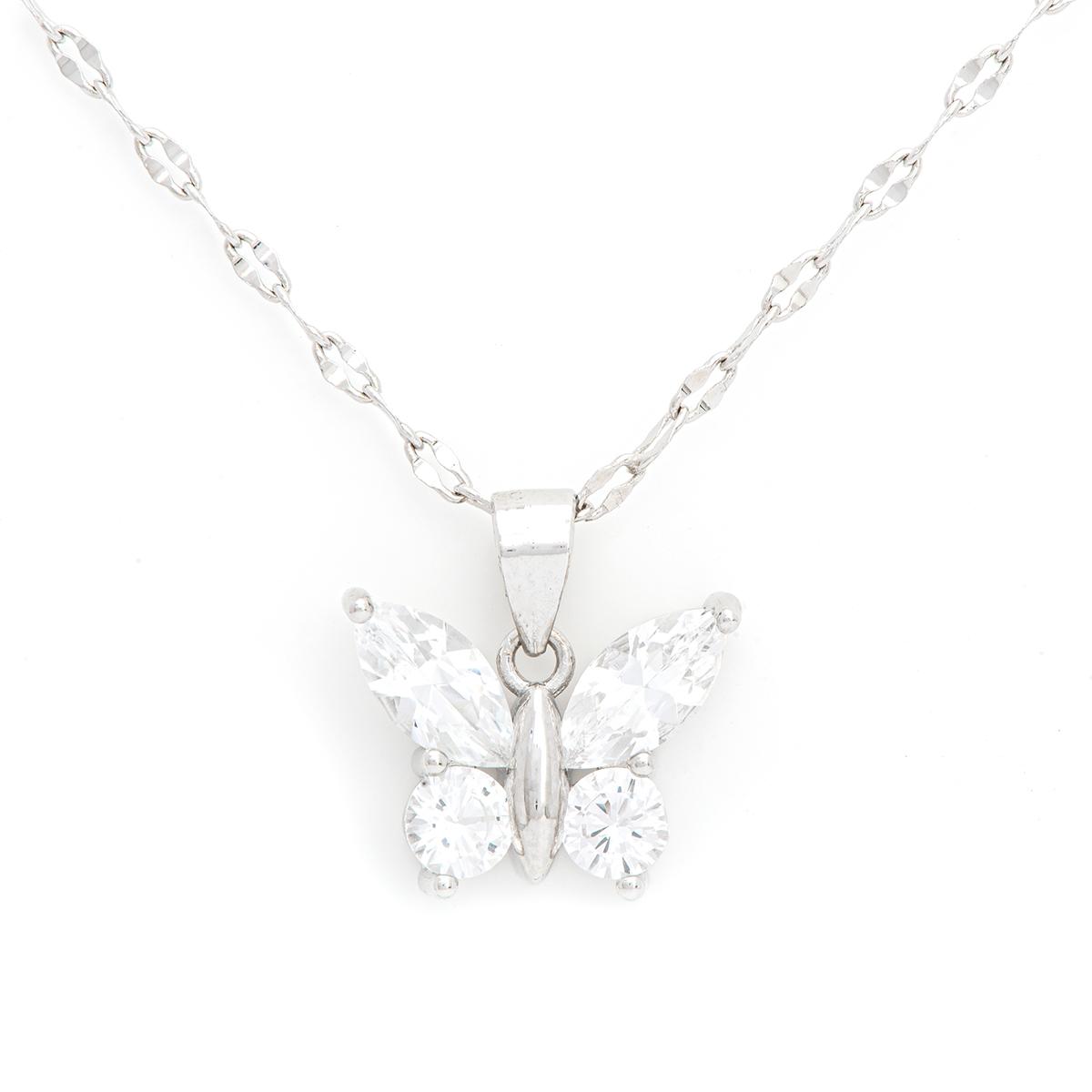 Gianni Argento Lab Created Sapphire Butterfly Pendant...