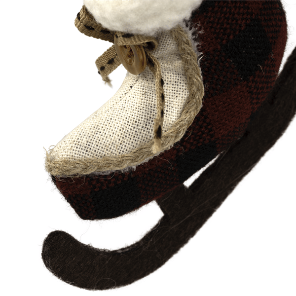 Northlight Buffalo Plaid Ice Skates Christmas Ornament - 4in.