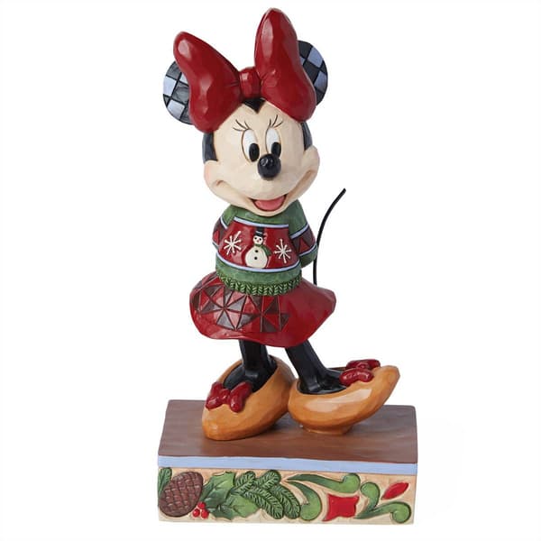 Jim Shore Disney Traditions Minnie in Sweater Christmas Figurine