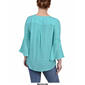 Petite NY Collection 3/4 Bell Sleeve Flower 3D Blouse - image 2