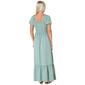 Derek Heart Juniors Smocked Waist Puff Sleeve Maxi Dress - image 2