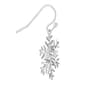 Athra Fine Silver Plated & Crystal Snowflake Drop Earrings - image 2