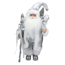 Northlight 12in. Santa Claus with Staff & Bag Christmas Figure
