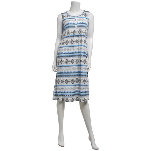 Womens MUK LUKS(R) Sleeveless Western Blanket Lounge Dress