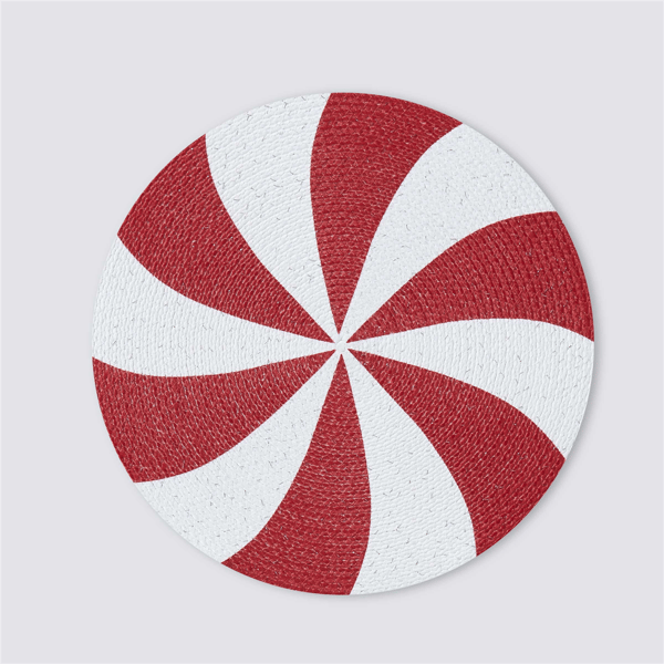 Avanti Linens Peppermint Round Placemats - Set of 4