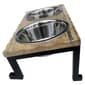 Indipets Luxe Craft Wooden Slated Elevated Feeder - image 2