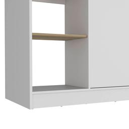 FM FURNITURE Carnation White Kitchen Island