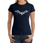 Plus Size LA Pop Art Bat Pics Word Art Tee - image 1